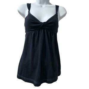 Vintage Y2K Abercrombie & Fitch Babydoll Tank Top Strap Navy Blue Women’s Small
